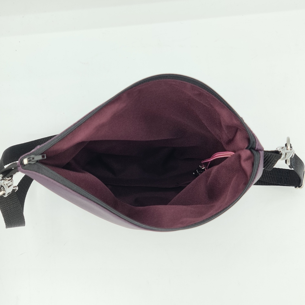Gassitasche / Cross Bag / Hip Bag, Kolibris Aubergine